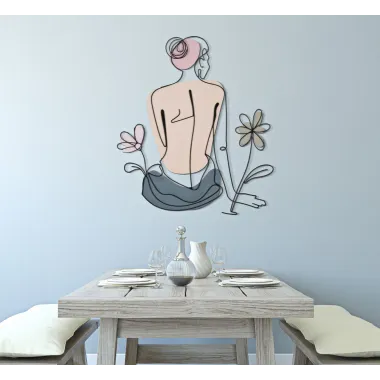 Płyta ścienna LADY z kwiatem 80 1,3 90 cm